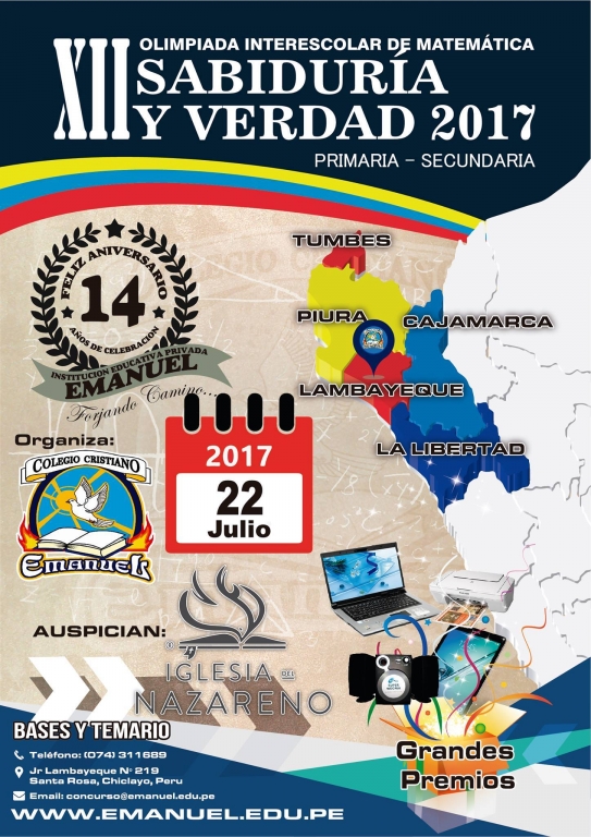 CONCURSO REGIONAL DE MATEMATICA 2017